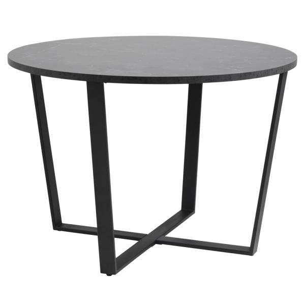 SELSEY Stół Adhafera czarny średnica 110 cm