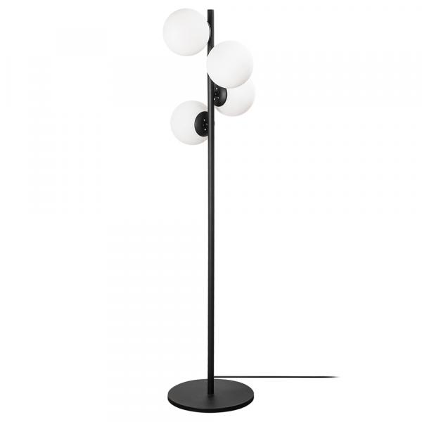 SELSEY Lampa podłogowa Spinoza 130 cm czarno-biała