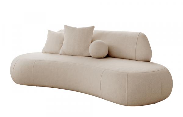 SELSEY Sofa trzyosobowa Balme beżowa w tkaninie łatwoczyszczącej