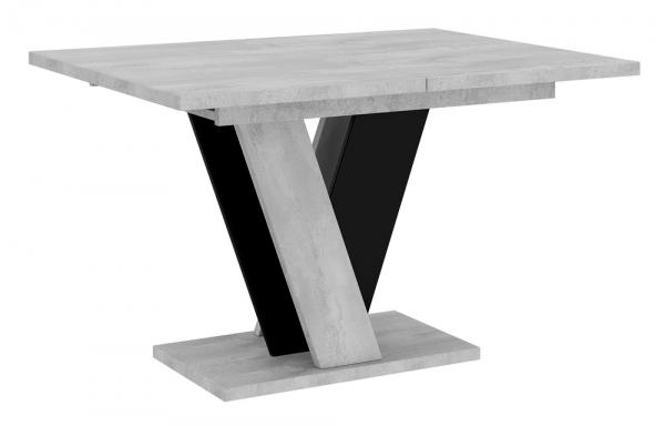 SELSEY Stół rozkładany Viney 120-160x90 cm beton/czarny