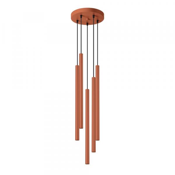 SELSEY Lampa wisząca Pastelo 5P ochra czerwona