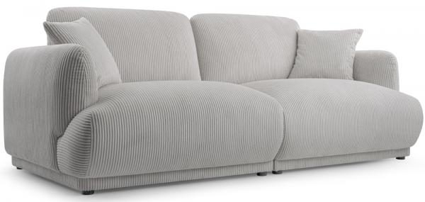 SELSEY Sofa trzyosobowa Chacco jasnoszara sztruks