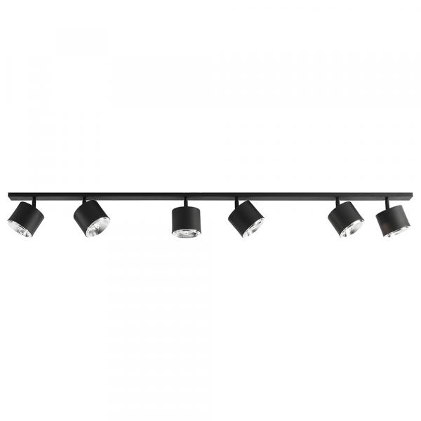 SELSEY Lampa sufitowa Caserio x6 czarna