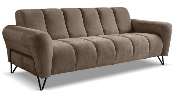 SELSEY Sofa trzyosobowa Volare brązowa szenil