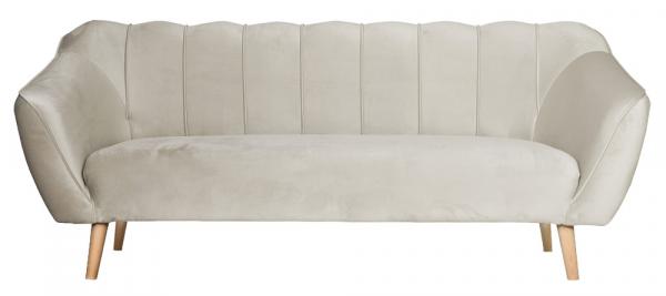 SELSEY Sofa trzyosobowa Malibu jasnobeżowa welur