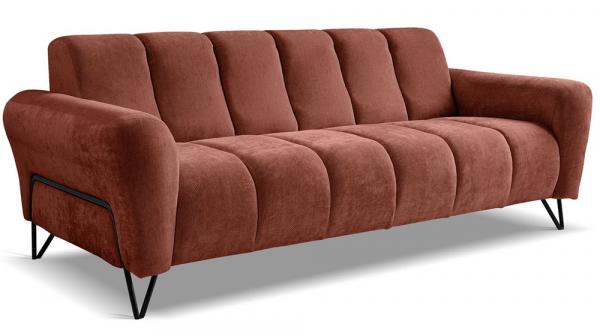 SELSEY Sofa trzyosobowa Volare miedziana szenil