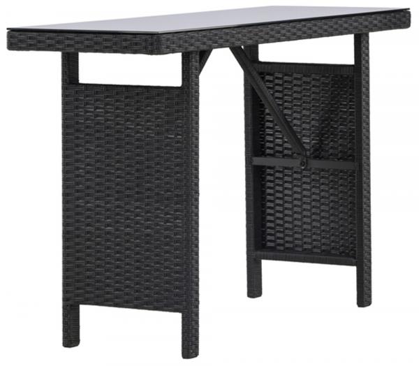SELSEY Stolik ogrodowy Padova 120x40 cm technorattan czarny