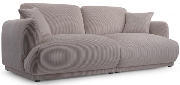 SELSEY Sofa trzyosobowa Chacco ciemnobeżowa sztruks