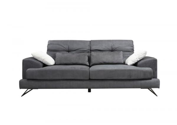 SELSEY Sofa dwuosobowa Terwince antracytowa z regulowanym oparciem