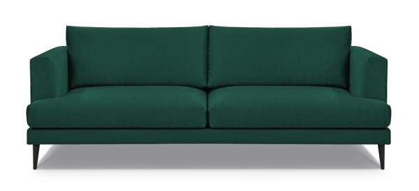 SELSEY Sofa trzyosobowa Dragato zielona welur
