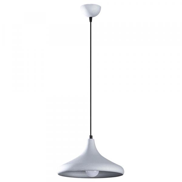 SELSEY Lampa wisząca Theyro z okrągłym kloszem średnica 30 cm srebrna