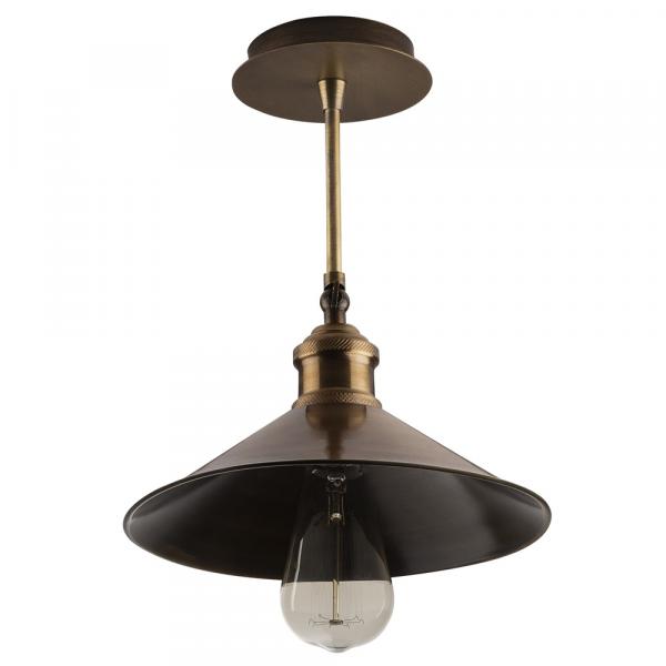SELSEY Lampa wisząca Staice kapelusz średnica 24 cm postarzane złoto