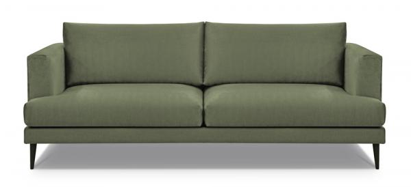 SELSEY Sofa dwuosobowa Dragato oliwkowy welur