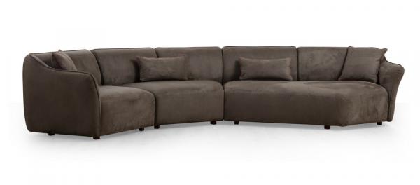 SELSEY Sofa modułowa Reevad 360 cm brązowy velvet