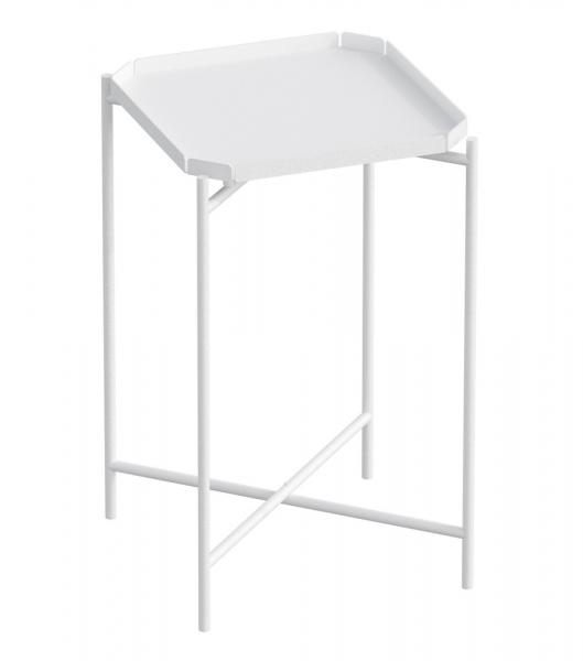 SELSEY Stolik metalowy Cantive kwadratowy blat 46 cm biały