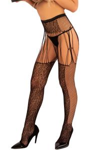 Pończochy Lamean LC XG044 Black Czarny LivCo Corsetti Fashion