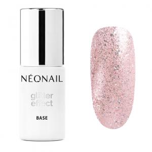 Promo 3+2 | Baza Hybrydowa Glitter Effect Base Rose Twinkle 7,2 ml