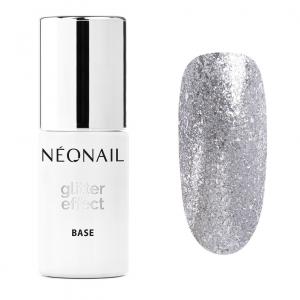 Promo 3+2 | Baza Hybrydowa Glitter Effect Base Silver Twinkle 7,2 ml