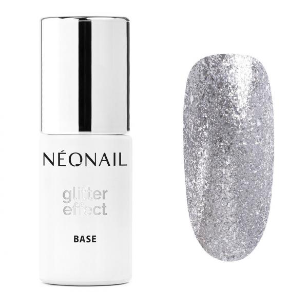 Promo 3+2 | Baza Hybrydowa Glitter Effect Base Silver Twinkle 7,2 ml