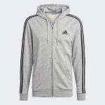 Essentials French Terry 3-Stripes Full-Zip Hoodie