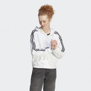 Essentials 3-Stripes French Terry Bomber Full-Zip Hoodie