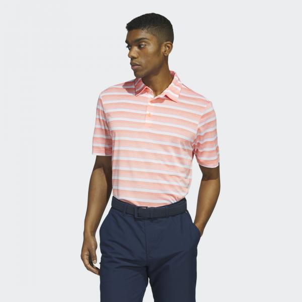 Two-Color Striped Golf Polo Shirt