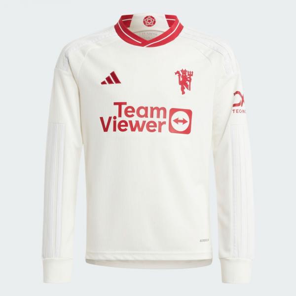 Koszulka Manchester United 23/24 Long Sleeve Third Kids