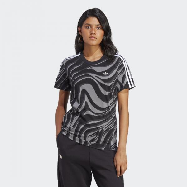 Abstract Allover Animal Print Tee