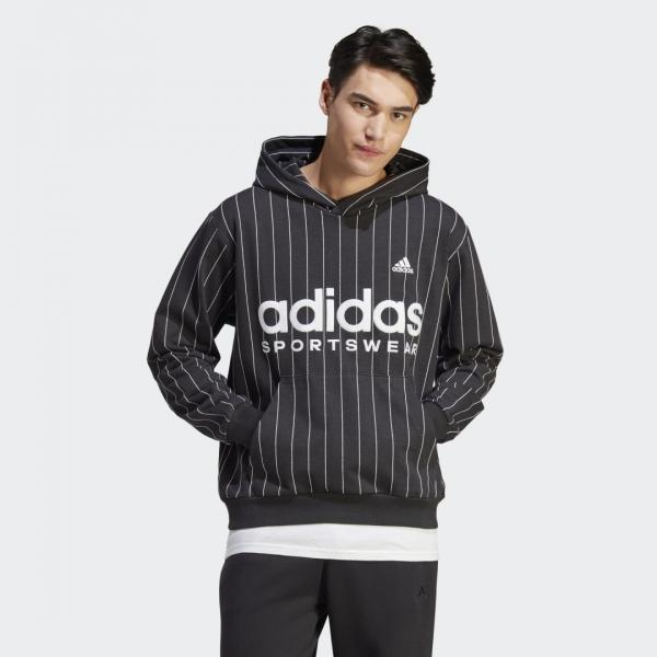 Pinstripe Fleece Hoodie