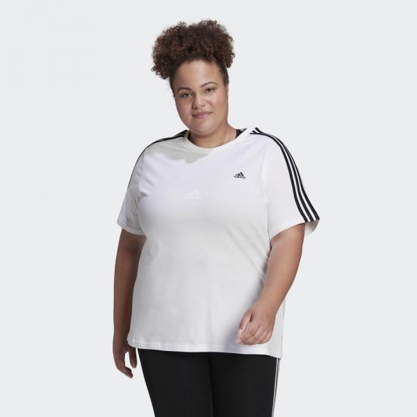 Essentials Slim 3-Stripes Tee (Plus Size)