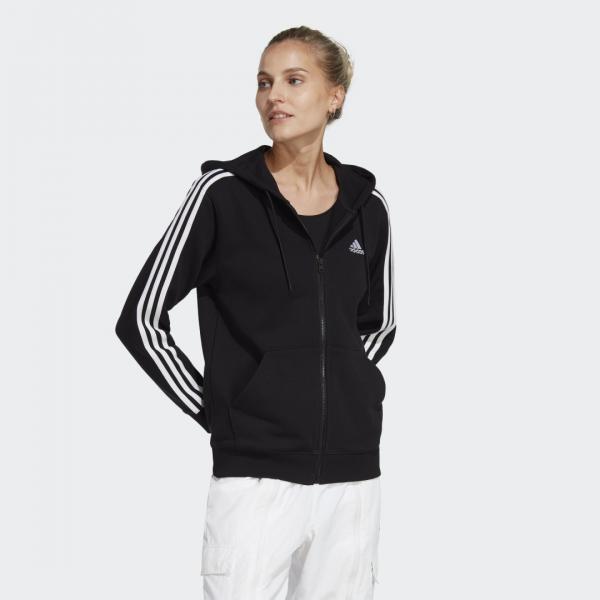 Essentials 3-Stripes French Terry Regular Full-Zip Hoodie