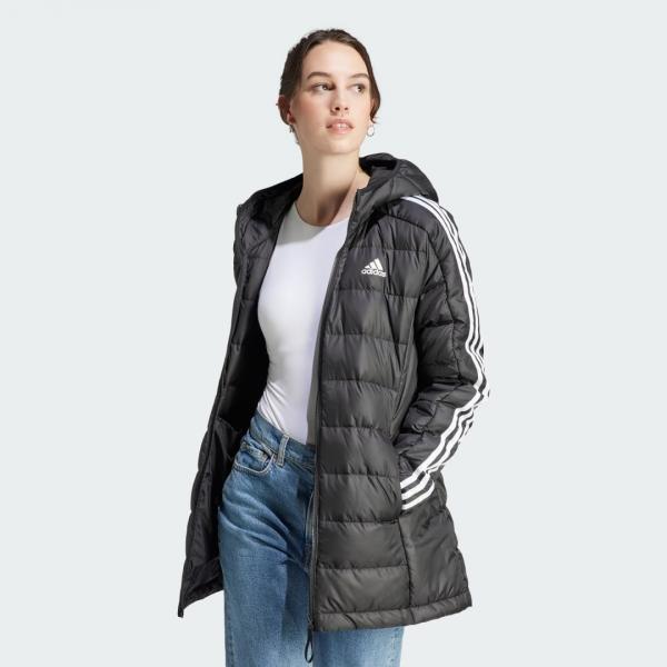 Parka Essentials 3-Stripes Light Down Hooded