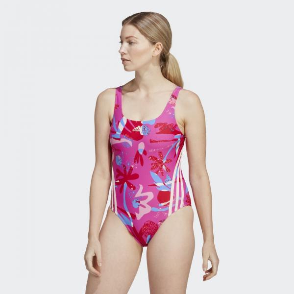 Floral 3-Stripes Swimsuit