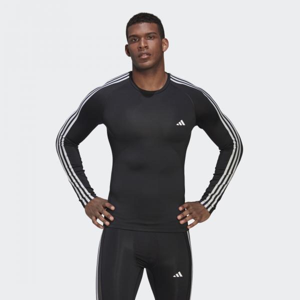 Techfit 3-Stripes Training Long Sleeve Tee