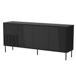 Komoda z drzwiami czarna mat 200 cm Harmony