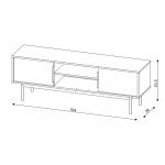 Szafka RTV kaszmir mat 154 cm Viva