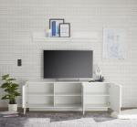 Szafka RTV biała wysoki połysk 182 cm Sorelle