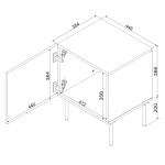 Komplet szafek nocnych czarny mat 45 cm Linea