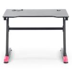 Biurko gamingowe czarne / czerwone mat 100 cm B40