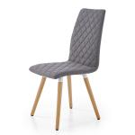 Krzesło tapicerowane K282 popielate, nóżki lite drewno bukowe