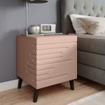 Komplet szafek nocnych różowy mat 44 cm Ikon