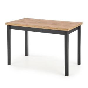 Stół nierozkładany Cobalt 120x68x77 cm, blat dąb wotan, nogi czarne