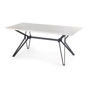 Stół nierozkładany Pascal 160x190x76 cm biały, nogi stal malowana proszkowo czarna