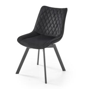 Krzesło tapicerowane K520 tkanina velvet, nóżki czarne