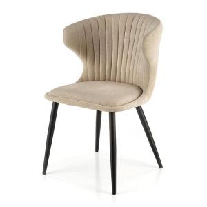 Krzesło tapicerowane K496 brązowe, nóżki czarne