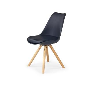Krzesło K201 czarne, nóżki drewno lite buk