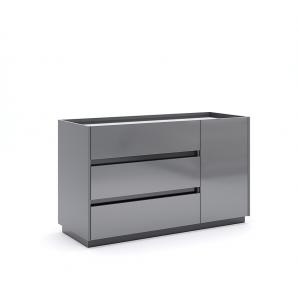 Komoda z drzwiami i szufladami antracyt mat 120 cm Teo
