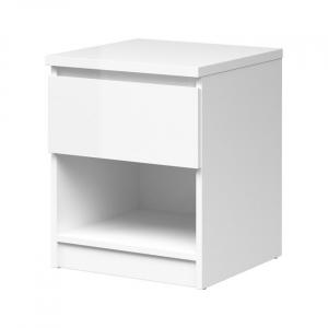 Szafka nocna biała wysoki połysk 40 cm Naia