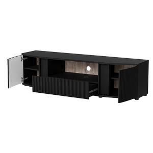 Szafka RTV czarna mat 178 cm Aura