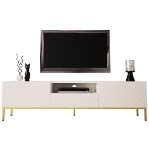 Szafka RTV biała mat / połysk 190 cm Blend